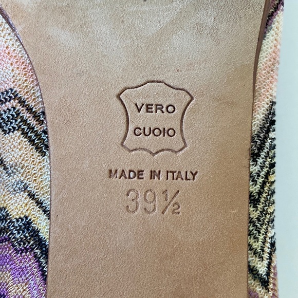 Missoni Multi-Color Knit Peep-Toe Chunky Kitten Heel - Picture 7 of 8